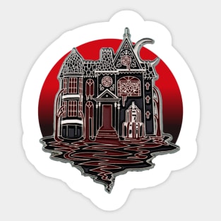 Haunted mansion in dome Sticker